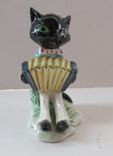 Load image into Gallery viewer, 1960s Goebel Black Cat Figurine Playing Accordion Alert Staehle
