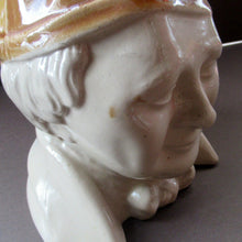 Load image into Gallery viewer, Antique Caledonian Pottery Salt Glaze Stoneware Whisky Flagon: Souter Johnny