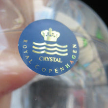 Load image into Gallery viewer, 1990s PAIR of Heavy Clear Glass Royal Copenhagen Lotus Candle Holders. Large Size