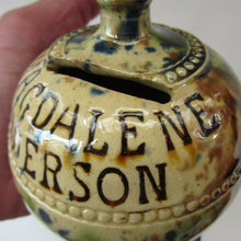 Load image into Gallery viewer, Scottish Pottery Kirkcaldy Antique Pirlie Money Box Bank
