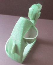 Load image into Gallery viewer, Porcelain Ashtray, Match Holder and Striker by Schafer &amp; Vater. GREEN ART DECO CAMEL

