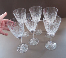 Load image into Gallery viewer, Six Large Edinburgh Crystal Large White Wine Glasses