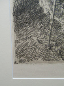 Original Etching by Anders Zorn Pencil Signed Valkulla