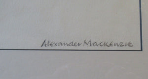 St Ives School: Alexander Mackenzie. Abstract Drawing Signed & titled 18 June 1963