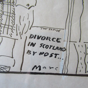 1970s Original Carton by Marc Boxer on Divorce in Scotland