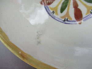 1930s Lady Artist Hand Painted Pottery Quaich Signed J Liddell 