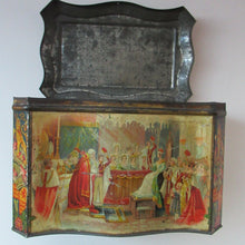 Load image into Gallery viewer, Antique Colman's Mustard Tin. Images of Queen Victoria, Transportation etc. c 1898