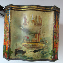 Load image into Gallery viewer, Antique Colman's Mustard Tin. Images of Queen Victoria, Transportation etc. c 1898