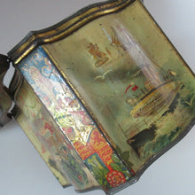 Load image into Gallery viewer, Antique Colman's Mustard Tin. Images of Queen Victoria, Transportation etc. c 1898