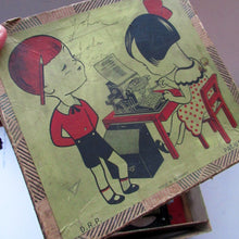 Load image into Gallery viewer, Tinplate German Toy Daisy Wheel Typewriter DRGM DRP Patent 1920s / 1930s