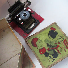 Load image into Gallery viewer, Tinplate German Toy Daisy Wheel Typewriter DRGM DRP Patent 1920s / 1930s