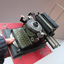 Load image into Gallery viewer, Tinplate German Toy Daisy Wheel Typewriter DRGM DRP Patent 1920s / 1930s