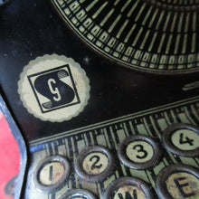 Load image into Gallery viewer, Tinplate German Toy Daisy Wheel Typewriter DRGM DRP Patent 1920s / 1930s