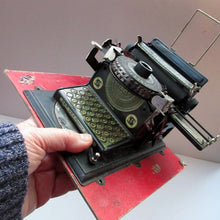 Load image into Gallery viewer, Tinplate German Toy Daisy Wheel Typewriter DRGM DRP Patent 1920s / 1930s