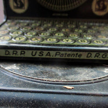 Load image into Gallery viewer, Tinplate German Toy Daisy Wheel Typewriter DRGM DRP Patent 1920s / 1930s