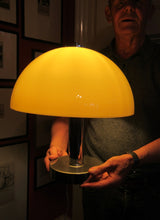 Load image into Gallery viewer, 1970s Vintage Italian Prova Table Lamp with Cream Plastic Mushroom Shade
