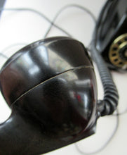 Load image into Gallery viewer, Kristian Kirks Danish 1960s Rotary Dial Black Bakelite Telephone working
