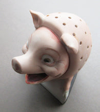 Load image into Gallery viewer, Antique Schafer Vater Winking Pig Ashtray and Match Holder
