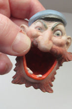 Load image into Gallery viewer, Antique Scahfer Vater Miniature ASh Tray Grinning Man or Sailor
