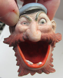 Antique Scahfer Vater Miniature Ash Tray Grinning Man or Sailor