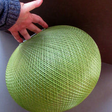 Load image into Gallery viewer, 1960s Woven Green String Hanging Pendant Light Shade