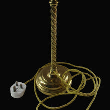 Load image into Gallery viewer, 1920s Antique Vintage Desk or Brass Table Lamp with Clear Glass Shade