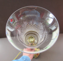 Load image into Gallery viewer, 1920s Antique Vintage Desk or Brass Table Lamp with Clear Glass Shade