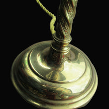 Load image into Gallery viewer, 1920s Antique Vintage Desk or Brass Table Lamp with Clear Glass Shade
