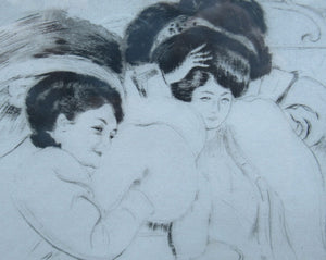 Louis Legrand (1863 - 1951). French Belle Epoque Etching: Soireux (Evening Entertainment).  Pencil Signed