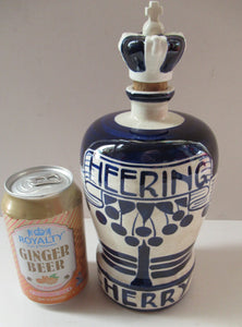 Antique Royal Copenhagen Ceramic Cherry Brandy Advertising Bottle