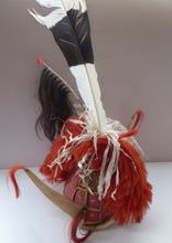 Load image into Gallery viewer, (B) Old Mid-Century Ceremonial NAGA Woven Rush Helmet with Decorative Tusks and Goat Hair Embellishments

