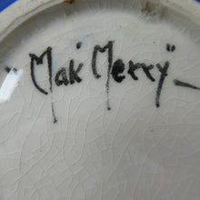 Load image into Gallery viewer, Rare MakMerry Hand-Painted Teapot with White Prunus Blossoms and Blue Background. Excellent Condition