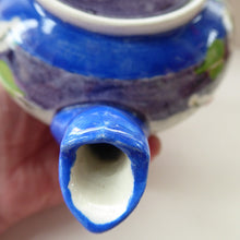 Load image into Gallery viewer, Rare MakMerry Hand-Painted Teapot with White Prunus Blossoms and Blue Background. Excellent Condition