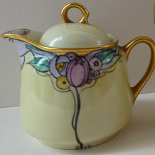 Load image into Gallery viewer, Scottish Lady Decorator / Painter. 1920s Art Nouveau Decorated Coffee or Teaset on P.A.L.T Czechoslovakian China Blanks