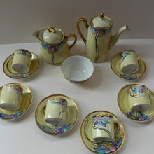 Load image into Gallery viewer, Scottish Lady Decorator / Painter. 1920s Art Nouveau Decorated Coffee or Teaset on P.A.L.T Czechoslovakian China Blanks