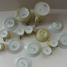 Load image into Gallery viewer, Scottish Lady Decorator / Painter. 1920s Art Nouveau Decorated Coffee or Teaset on P.A.L.T Czechoslovakian China Blanks