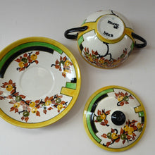 Load image into Gallery viewer,  1930s BOUGH Pottery. Rare Twin Handled Dish & Cover - with Matching Stand. Richard Amour; Dated 1939