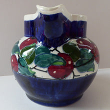 Load image into Gallery viewer, Large Bough Pottery Jug. Hand Painted Rosy Red Apples by Richard Amour; 1920s