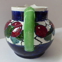 Load image into Gallery viewer, Large Bough Pottery Jug. Hand Painted Rosy Red Apples by Richard Amour; 1920s