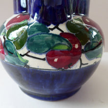Load image into Gallery viewer, Large Bough Pottery Jug. Hand Painted Rosy Red Apples by Richard Amour; 1920s