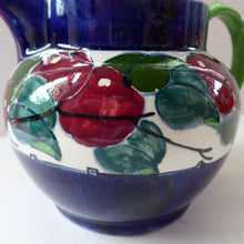 Load image into Gallery viewer, Large Bough Pottery Jug. Hand Painted Rosy Red Apples by Richard Amour; 1920s