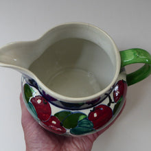 Load image into Gallery viewer, Large Bough Pottery Jug. Hand Painted Rosy Red Apples by Richard Amour; 1920s