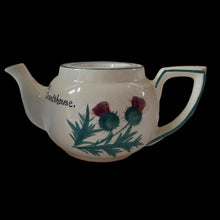 Load image into Gallery viewer, SCOTTISH POTTERY. Rare 1920s Morrison & Crawford ROSSLYN Ware Miniature Teapot from Grantshouse. Hand Painted Scotch Thistles
