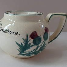 Load image into Gallery viewer, Rare 1920s Morrison & Crawford ROSSLYN Ware Miniature Teapot from Grantshouse. Hand Painted Scotch Thistles