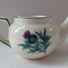 Load image into Gallery viewer, Rare 1920s Morrison & Crawford ROSSLYN Ware Miniature Teapot from Grantshouse. Hand Painted Scotch Thistles