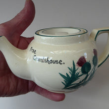 Load image into Gallery viewer, Rare 1920s Morrison & Crawford ROSSLYN Ware Miniature Teapot from Grantshouse. Hand Painted Scotch Thistles