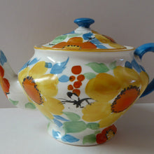 Load image into Gallery viewer, SCOTTISH POTTERY. 1930s Art Deco Scotch Ivory Floral Miniature Teapot. BRITANNIA Pottery, Glasgow. Hand Painted