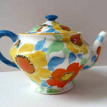 Load image into Gallery viewer,  1930s Art Deco Scotch Ivory Floral Miniature Teapot. BRITANNIA Pottery, Glasgow. Hand Painted