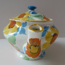 Load image into Gallery viewer,  1930s Art Deco Scotch Ivory Floral Miniature Teapot. BRITANNIA Pottery, Glasgow. Hand Painted