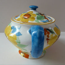 Load image into Gallery viewer,  1930s Art Deco Scotch Ivory Floral Miniature Teapot. BRITANNIA Pottery, Glasgow. Hand Painted